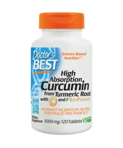 Korkea imeytyminen kurkumiinista inkiväärijuuresta C3 Complex & BioPerine, 1000mg - 120 tablettia