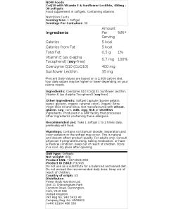 CoQ10 E-vitamiinilla ja auringonkukkalesitiinillä, 400 mg - 30 pehmeää kapselia - Image 2