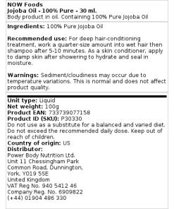 Jojobaöljy - 100% puhdas - 30 ml - Image 2