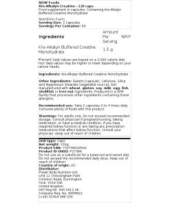 Kre-Alkalyn Kreatiini - 120 kapselia - Image 2