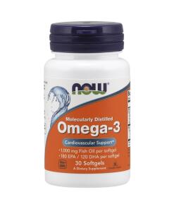 NOW Foods - Omega-3 Molecularly Distilled 30 softgels