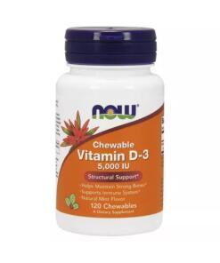 D3-vitamiini, 5000 IU (purutabletit) - 120 purutablettia - Image 2