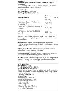 Hyld/Agaricus/Echinacea (immunijärjestelmä) - 120 kapselia - Image 2