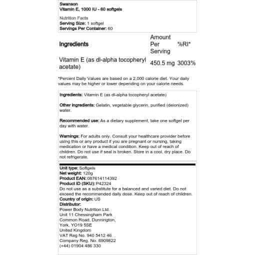 1000 IU - 60 softgels