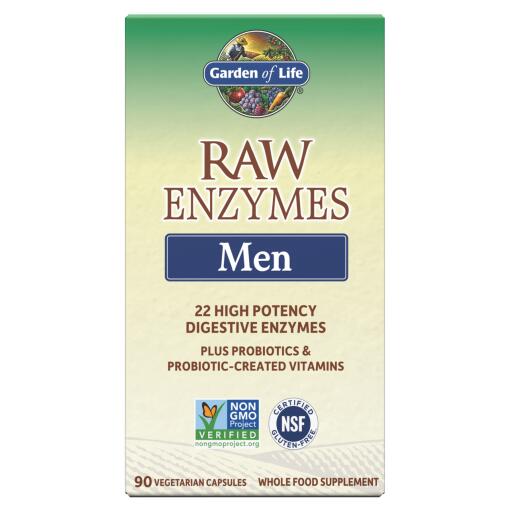 RAW Enzymes Men Digestive Health 90 kapsler