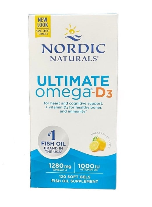 Ultimate Omega-D3, 1280 mg Sitruuna - 120 pehmeää kapselia