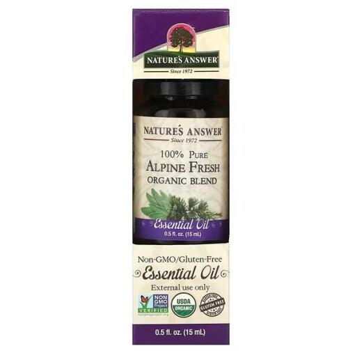 100% Pure Alpine Fresh Organic Blend Essential Oil - 15 ml.