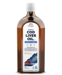 Norjalainen turskanmaksaöljy, 1000 mg Omega 3 (Appelsiini) - 500 ml