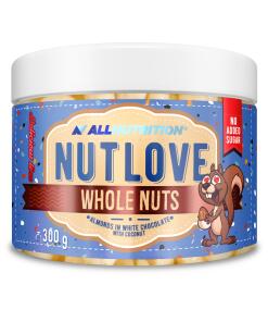 Nutlove Vaaleat Pähkinät, Mantelit Valkosuklaassa & Kookos - 300g