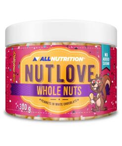 Nutlove Vaaleat Pähkinät, Maapähkinät Valkosuklaassa - 300g