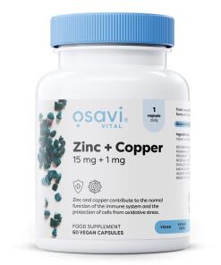 Osavi - Sinkki + Kupari, 15 mg + 1 mg - 60 kasviskapselia