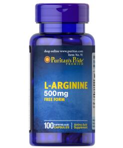 Puritan's Pride - L-arginiini, 500 mg - 100 kapselia