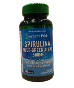 Puritan's Pride - Spirulina Sinivihreälevä, 500 mg - 100 tablettia