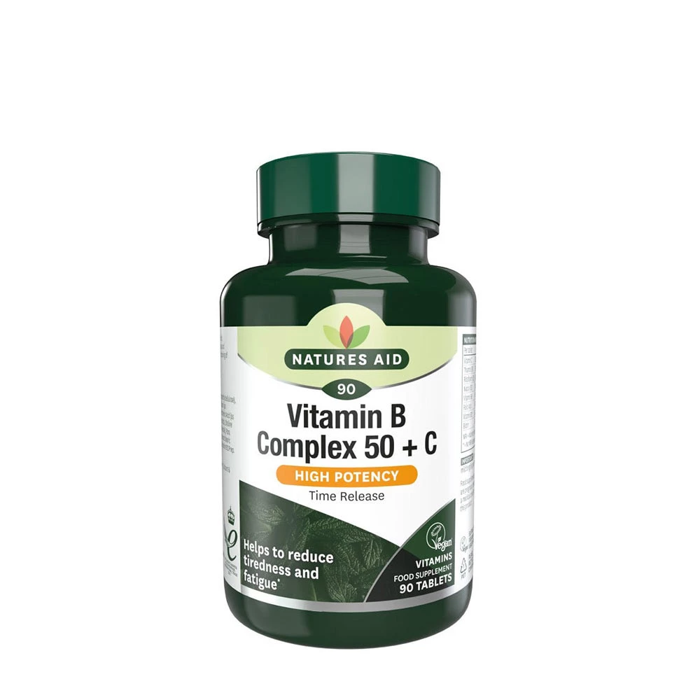 Natures Aid - B-50-kompleksi + C (30 tablettia)