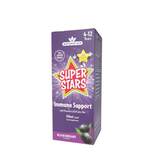 Natures Aid Super Stars Immune Support - Blackcurrant Flavour (150 ml)