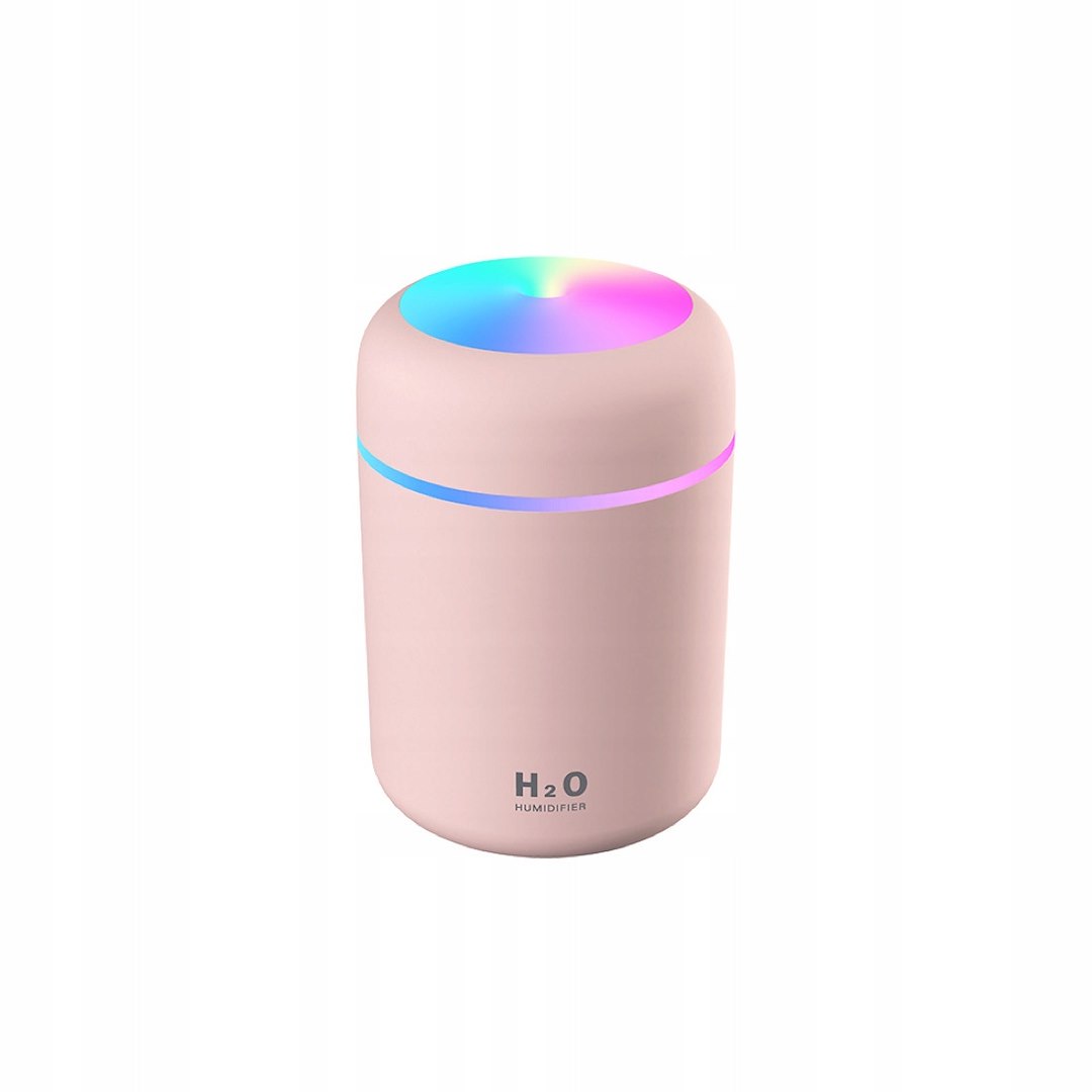 H2O - Ilmankostutin ja eteeristen öljyjen diffuusori - USB-liitäntä, pinkki (2 wattia)
