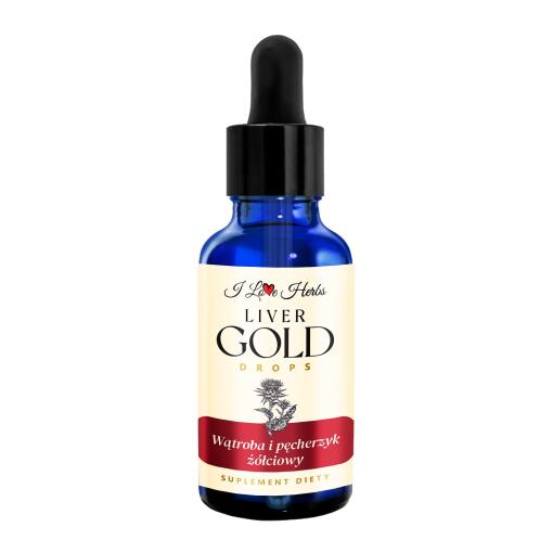 I LOVE HERRBS - LIVER Gold Drops WĄTROBA I PĘCHERZYK ŻÓŁCIOWY (50 ml)