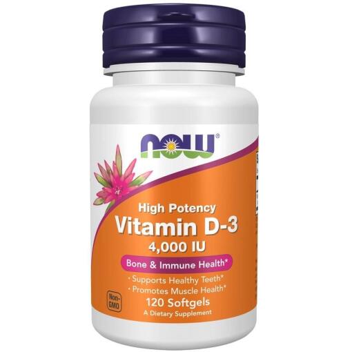 NOW FOODS Vitamin D3 4000 IU (120 sgels)