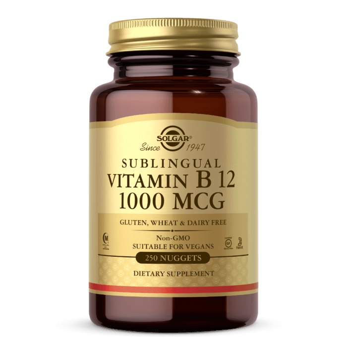 Solgar - SOLGAR B12-vitamiini, 1000 µg (250 tablettia)
