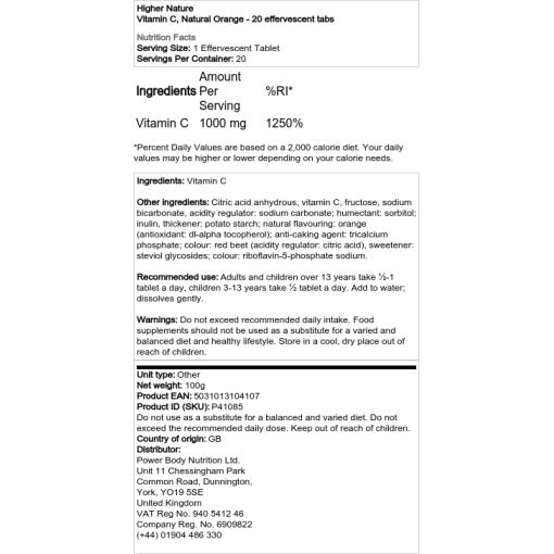 Natural Orange - 20 brusetabletter
