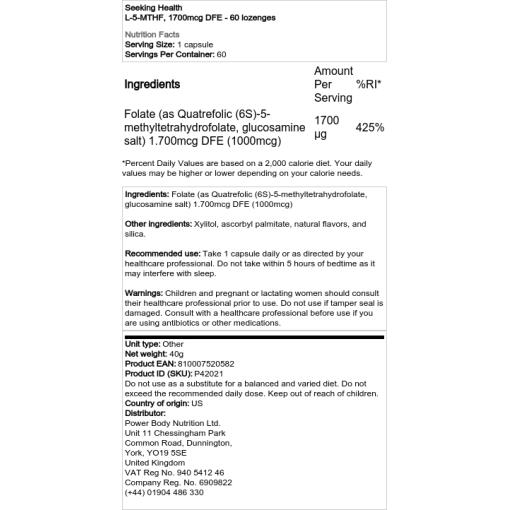 1700mcg DFE - 60 kapsler