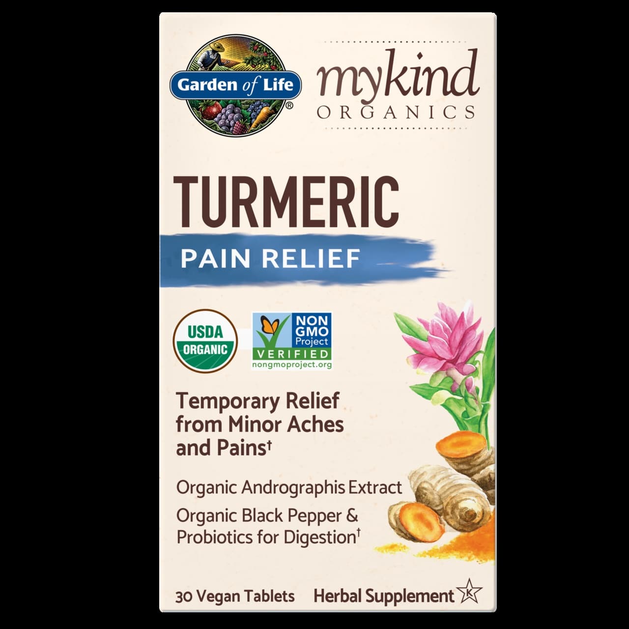 Mykind Organics Gurkemeje Smertelindring 30 Tabletter