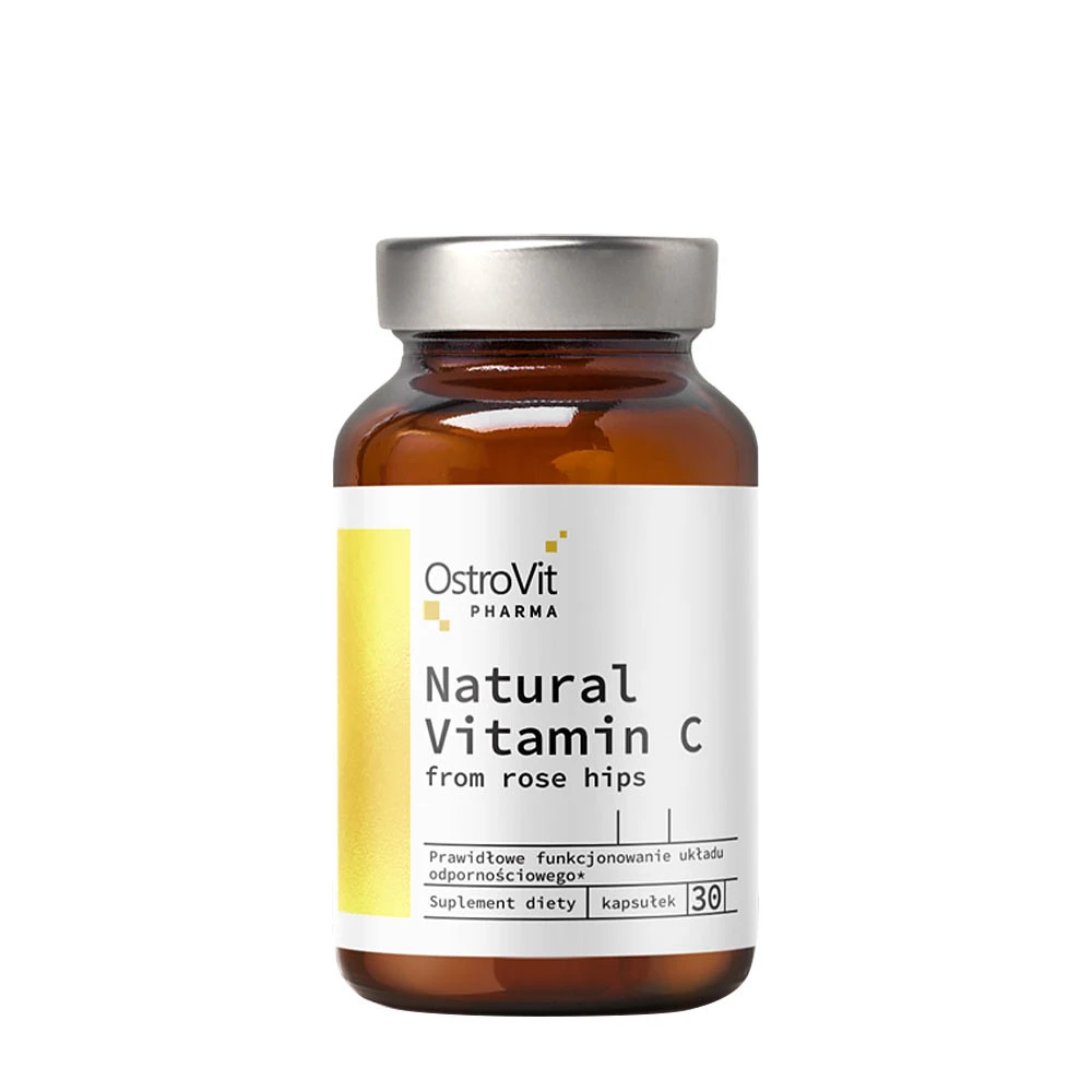 Ostrovit Pharma Natural Vitamin C from Rose Hips (30 Capsules)