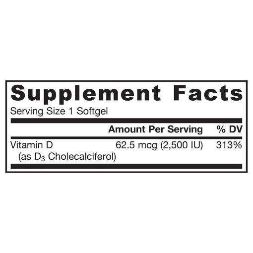 2500 IU - 100 softgels
