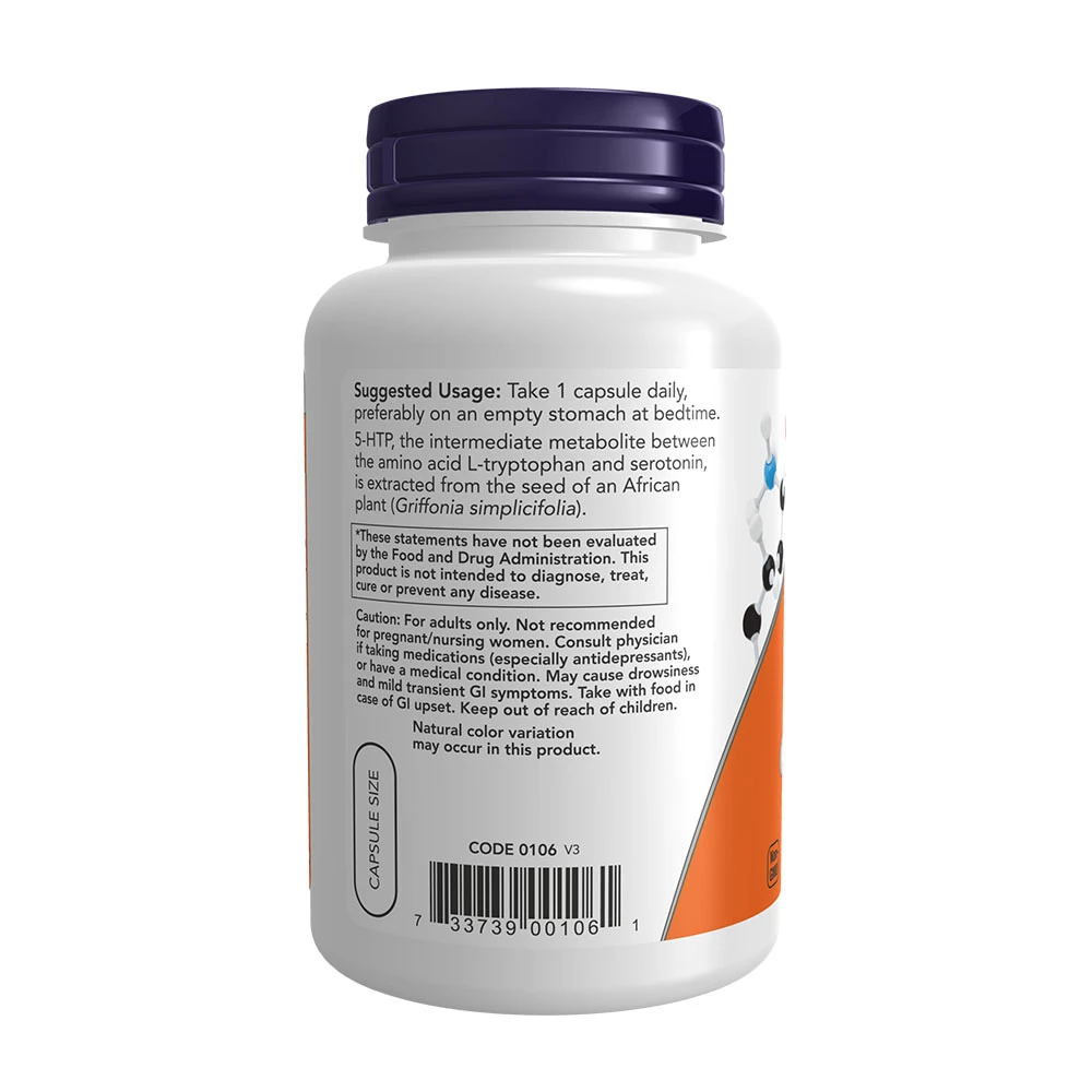 5-HTP, 100 mg - 120 kapselia - Image 3