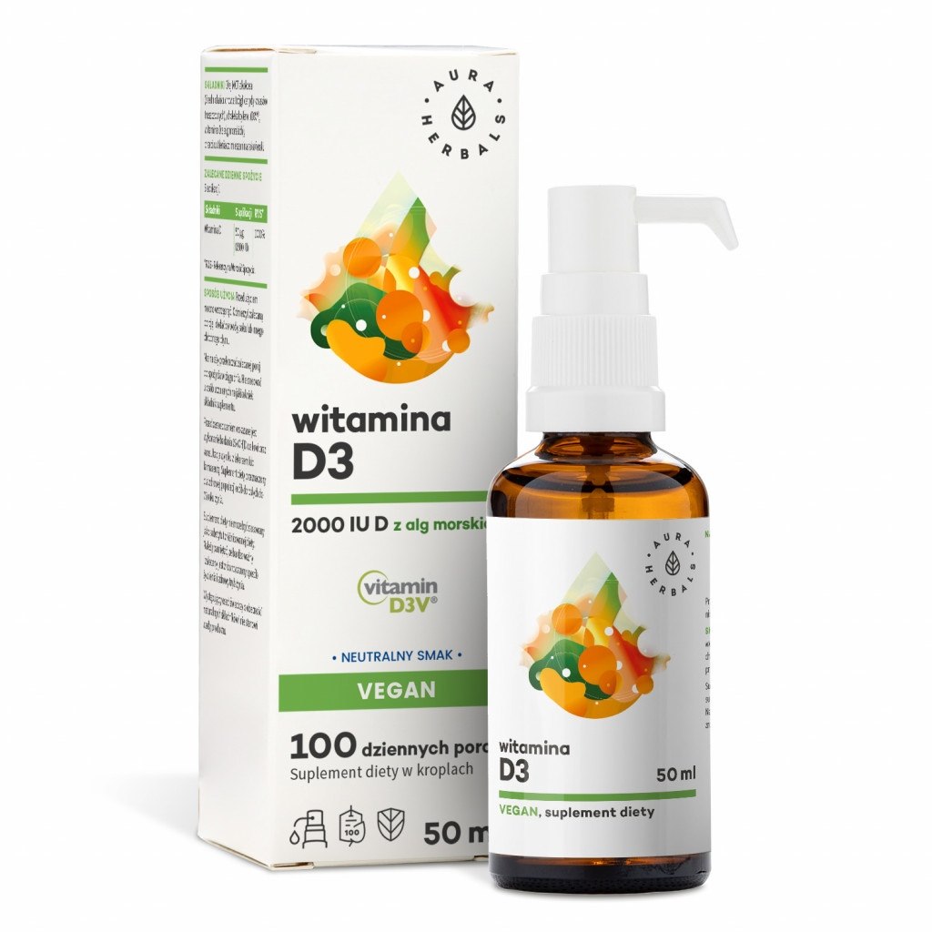 AURA HERBALS Vitamin D3 2000 IU Vegan (50 ml / 1