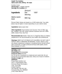 600mg - 120 kapsler