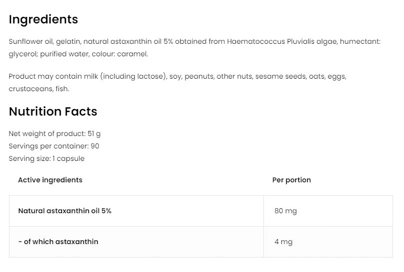 OstroVit - Astaksantiini Forte - 90 kapselia - Image 2