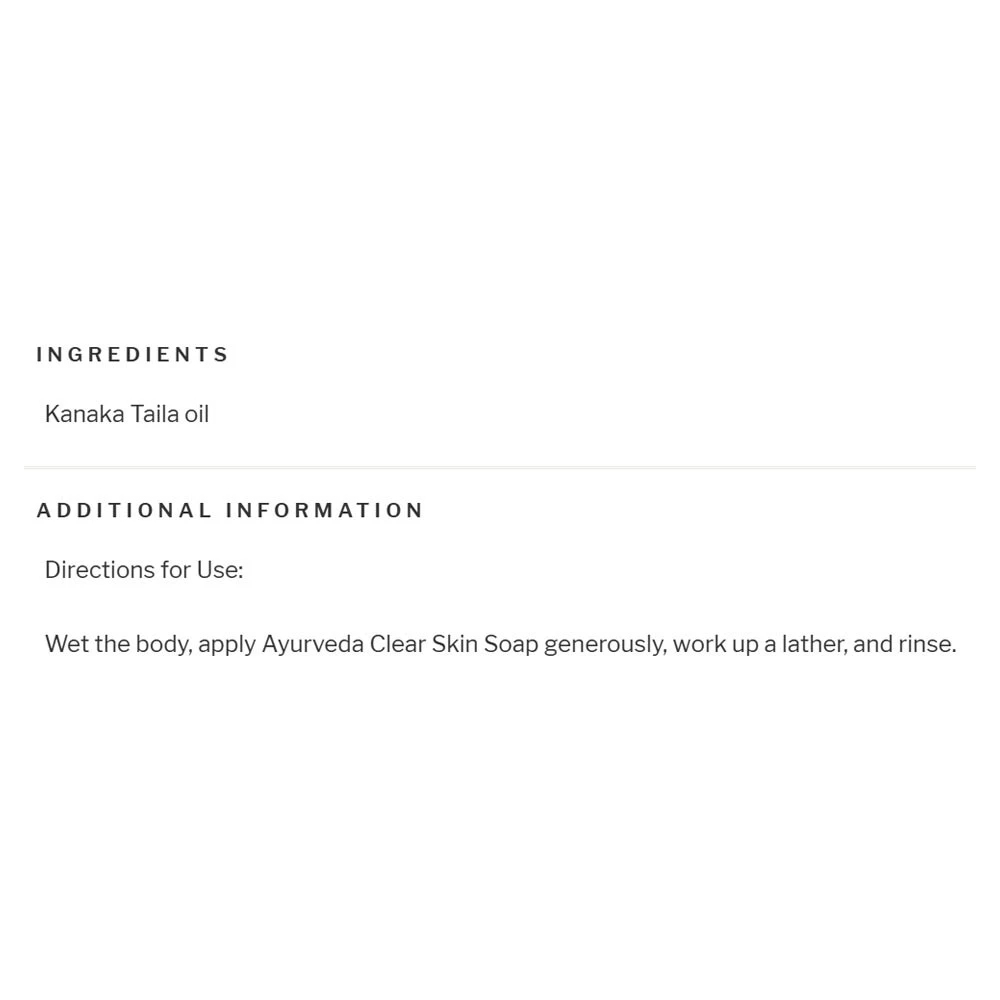 Ayurveda Clear Skin Saippua - 125g - Image 2