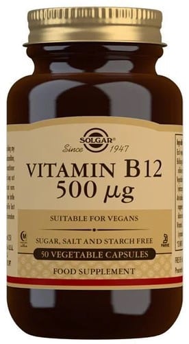 B12-vitamiini, 500 mcg - 50 kapselia