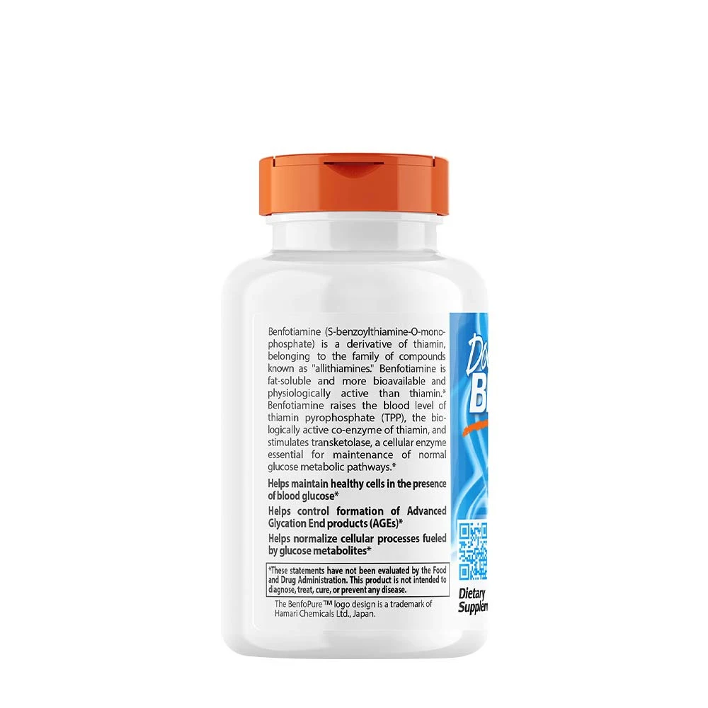 Benfotiamiini BenfoPure, 150 mg - 120 kasviskapselia - Image 3