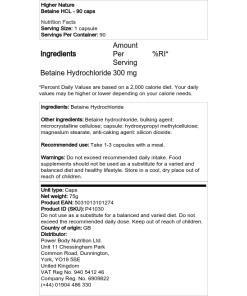 Betaiini HCl - 90 kapselia - Image 2