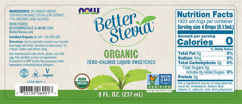 Better Stevia -nestemäinen makeutusaine, luomu - 237 ml - Image 2