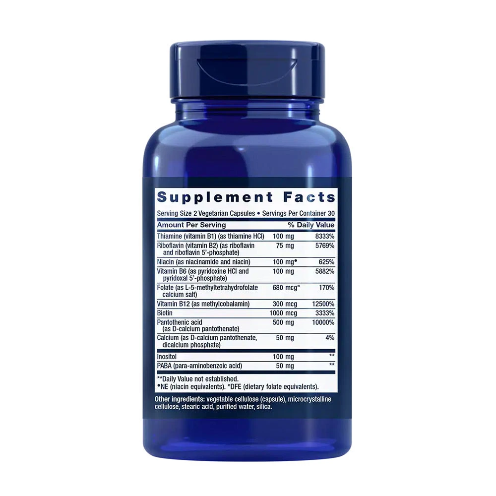 Bioaktiivinen B-vitamiinikompleksi - 60 kapselia - Image 2