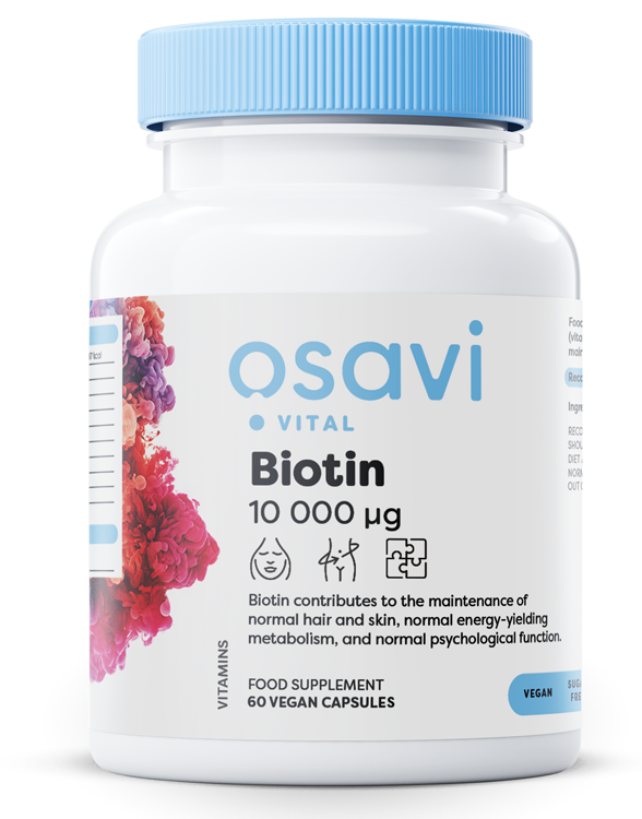 Biotiini - 10 000 mcg - 60 kasviskapselia