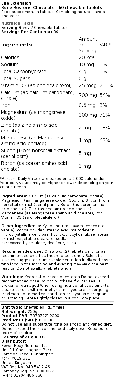 Chocolate - 60 tyggetabletter