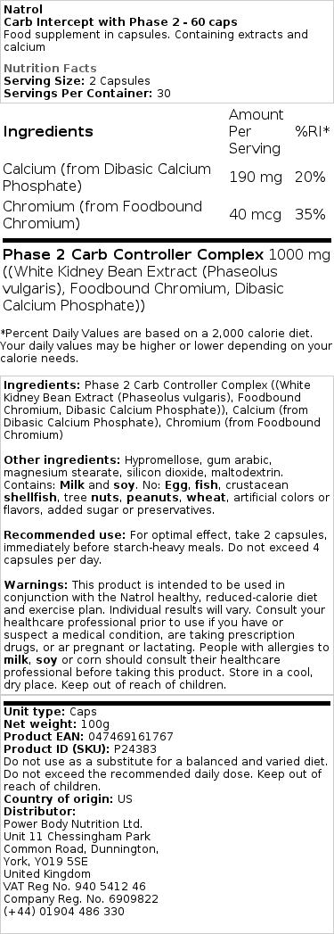 Hiilihydraattienesto Fase 2 - 120 kapselia - Image 2