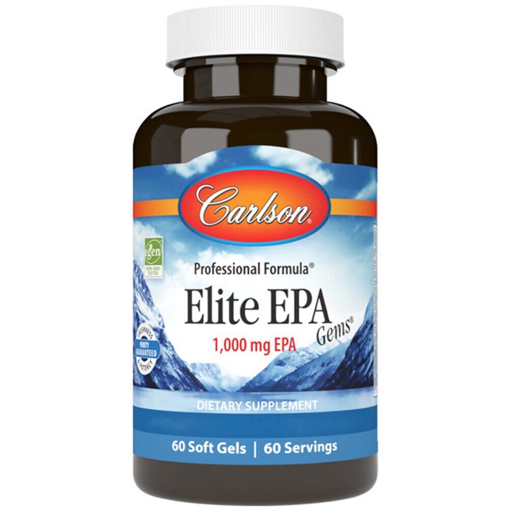 Carlson Labs Elite EPA Gems 1000 mg, 60 pehmeää kapselia - Image 2