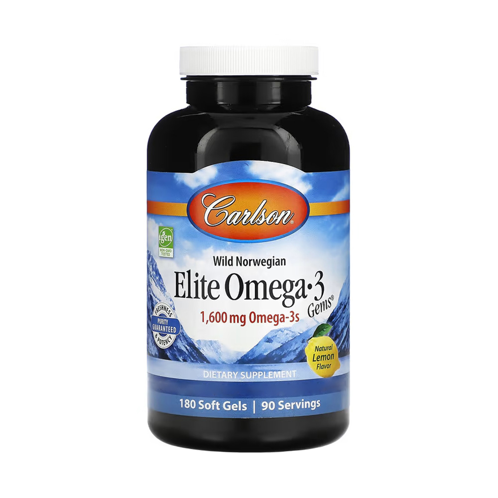 Carlson Labs Elite Omega-3 Gems 1600mg 180 softgels
