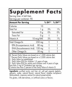 Lasten DHA, 250 mg Omega-3 Mansikka - 360 pientä kapselia - Image 4