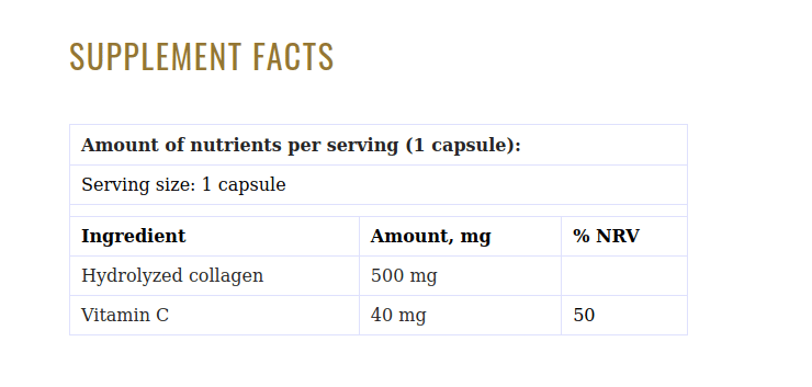 Kollageeni Premium 500 - 60 kapselia - Image 2