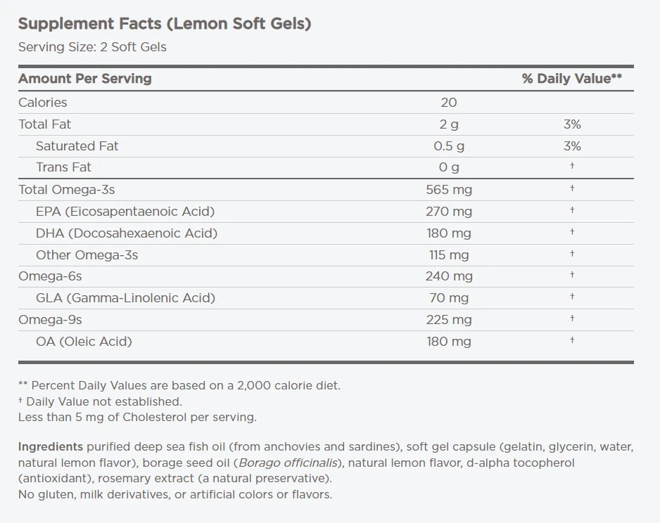565mg Lemon - 180 softgels