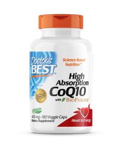 Doctor's Best Korkean Imeytymisen CoQ10 400 mg, 180 kasviskapselia - Image 2