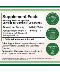 Double Wood Supplements - Astragalus-kapselit (180 kapselia) - Image 2