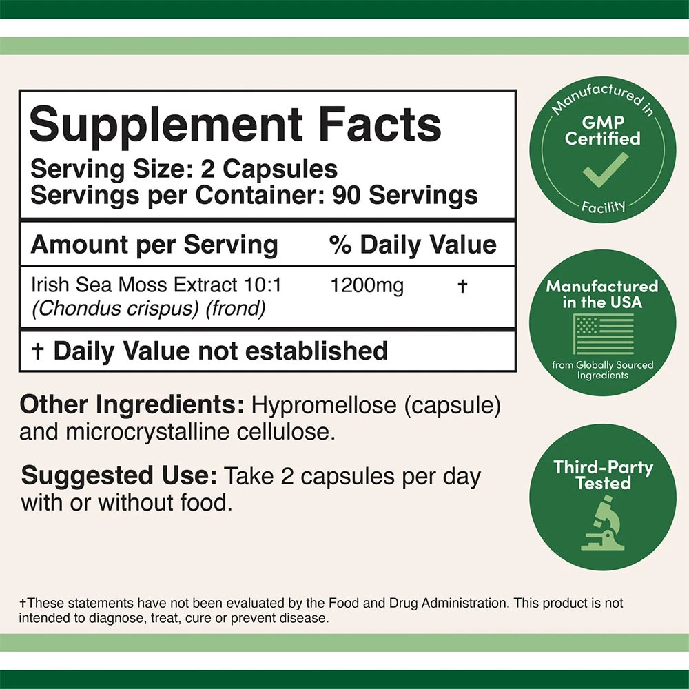 Double Wood Supplements - Irlantilainen Merilevä (180 kapselia) - Image 2
