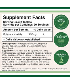 Double Wood Supplements - Kaliumjodidi (180 tablettia) - Image 2